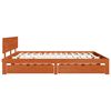vidaXL Sengestel med skuffe Voks brun 180 x 200 cm Massivt fyrretr&aelig;