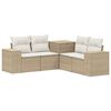 vidaXL Sofa S&aelig;t 5 stk. Beige og cremehvid Poly Rattan og St&aring;l