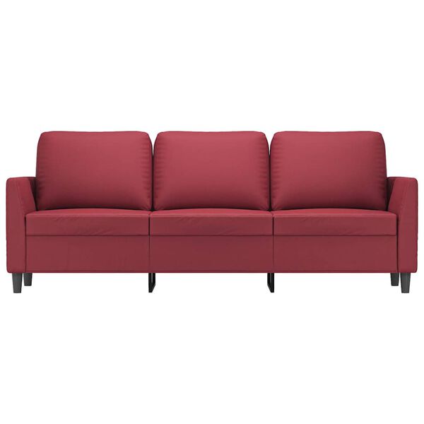 vidaXL 3-personers sofa 180 cm kunstl&aelig;der vinr&oslash;d