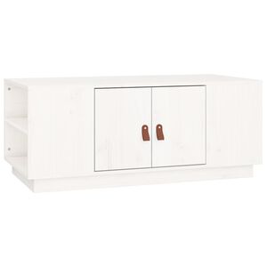 vidaXL sofabord 100x50x41 cm massivt fyrretr&aelig; hvid