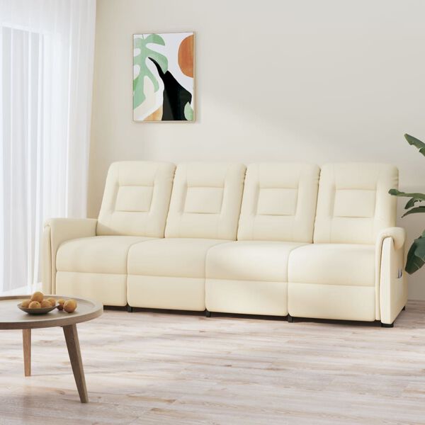 vidaXL 4-personers massagestol kunstl&aelig;der cremefarvet