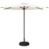 vidaXL Haveparasol med base 270 x 270 cm Polyester Rektangul&aelig;r