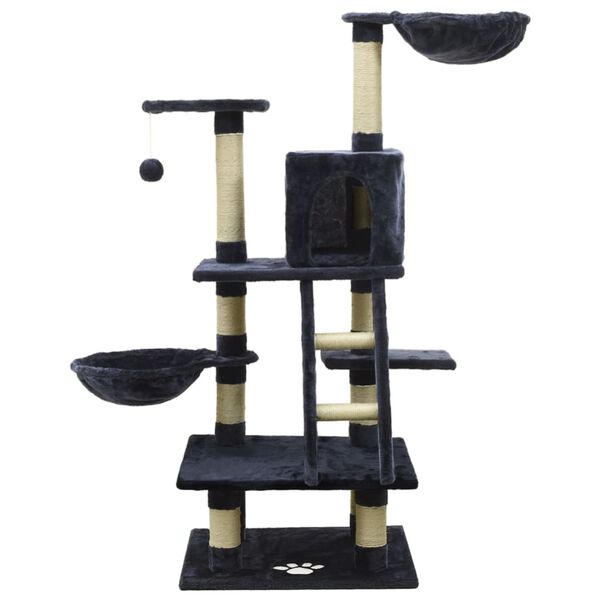 vidaXL kradsetræ med sisalkradsestolper 122 cm blå