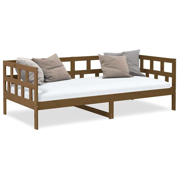 vidaXL daybed 80x200 cm massivt fyrretræ gyldenbrun