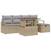 vidaXL Havesofa S&aelig;t 6 stk. Beige polyrattan