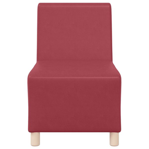 vidaXL | Modulsofa enhed uden arme | Vinr&oslash;d 55 x 74 x 82 cm Kunstl&aelig;der