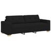 vidaXL Sofa 3 pcs Sort 221 x 80 x 80 cm Linned-blandet stof