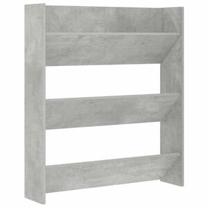 vidaXL v&aelig;gh&aelig;ngt skoskab 80x18x90 cm sp&aring;nplade betongr&aring;