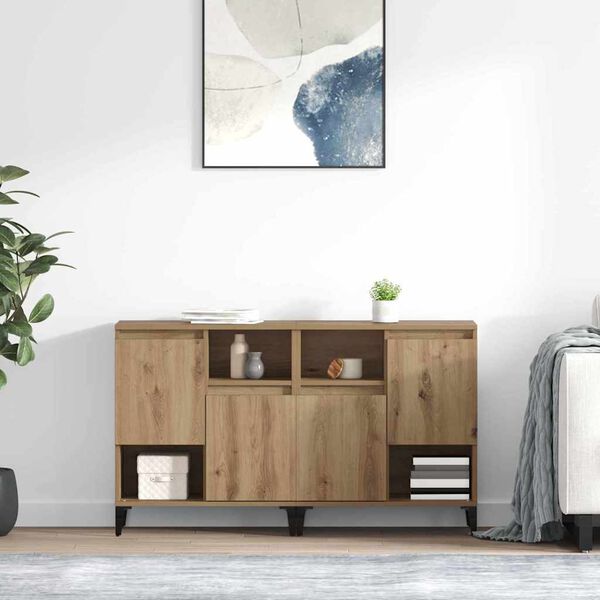 vidaXL Sideboards 2 pcs Artisan Egetr&aelig; 60 x 35 x 70 cm Konstrueret tr&aelig;
