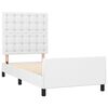 vidaXL sengeramme med sengegavl 80x200 cm kunstlæder hvid