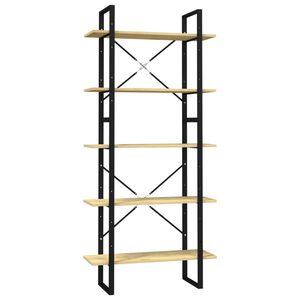 vidaXL bogreol med 5 hylder 80x30x175 cm fyrretr&aelig;