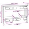 vidaXL Konsolbord Naturfarvet 115 x 32 x 76 cm Massiv Mahogni