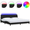 vidaXL sengeramme uden madras Hanko 200x200 cm stof sort
