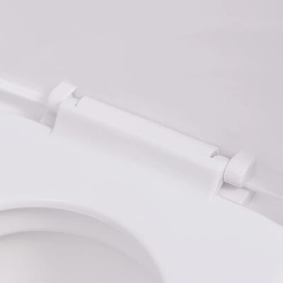 vidaXL væghængt toilet keramisk hvid