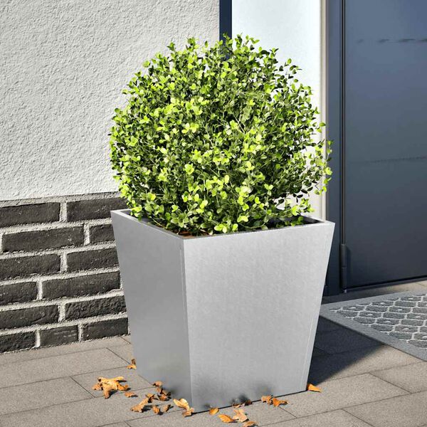 vidaXL plantekrukke 40x40x40 cm galvaniseret st&aring;l