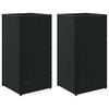 vidaXL plantekasser 2 stk. 30x30x60 cm polyrattan sort