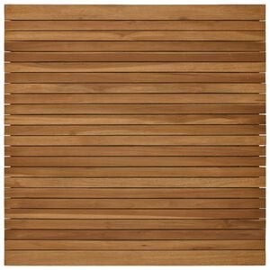 vidaXL Bordplade 90 x 90 x 3,5 cm Firkantet Massiv Teaktr&aelig; Naturfarvet