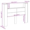 vidaXL Hovedg&aelig;rde kabinet med LED med hylde Hvid 140 x 16,5 x 103,5 cm