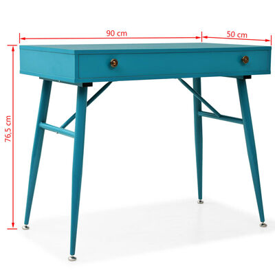 vidaXL skrivebord med skuffe 90 x 50 x 76,5 cm antikgrøn