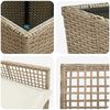 vidaXL Have Bistro Sæt 3 pcs Beige Poly rattan
