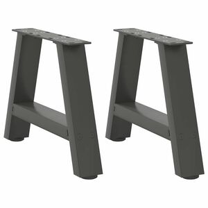 vidaXL sofabordsben A-formet 2 stk. antracit 30x(30-31) cm st&aring;l
