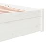 vidaXL sengestel 180x200 cm Super King massivt fyrretr&aelig; hvid
