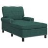 vidaXL Chaise Lounge med pude Mørkegrøn 91 x 157 x 91 cm Stof