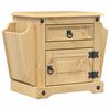 vidaXL sengebord Corona 45x35x47,5 cm massivt fyrretr&aelig;