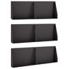 vidaXL St&oslash;ttemur 6 stk. 60 x 12 x 50 cm St&aring;l Sort