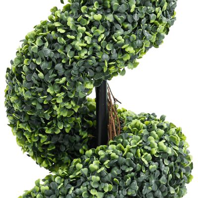 vidaXL kunstig buksbom med krukke 59 cm spiralformet grøn