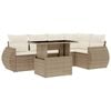 vidaXL sofas&aelig;t til haven 6 dele med hynder polyrattan beige