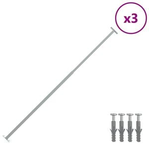 vidaXL sikkerhedsst&aelig;nger til vinduet 3 stk. just&eacute;rbar 710-1200 mm