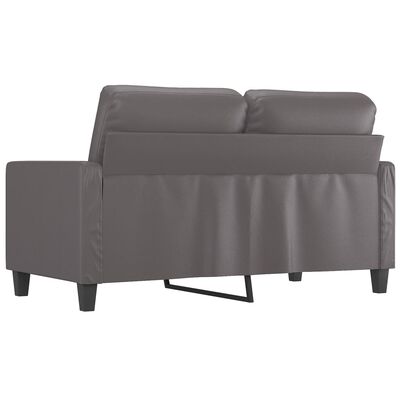 vidaXL 2-personers sofa 120 cm kunstlæder grå