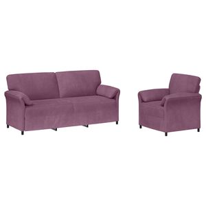 vidaXL Sofa S&aelig;t 2 stk. Lilla Fl&oslash;jl