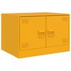 vidaXL sofabord 67x50x44 cm st&aring;l sennepsgul