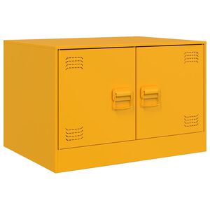 vidaXL sofabord 67x50x44 cm st&aring;l sennepsgul