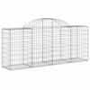 vidaXL buede gabionkurve 3 stk. 200x50x80/100 cm galvaniseret jern