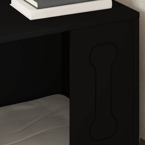 vidaXL Hundehus Sort 44 x 42 x 49 cm Konstrueret tr&aelig;