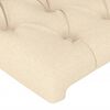 vidaXL Sengeramme uden madras Creme 120x200 cm Stof