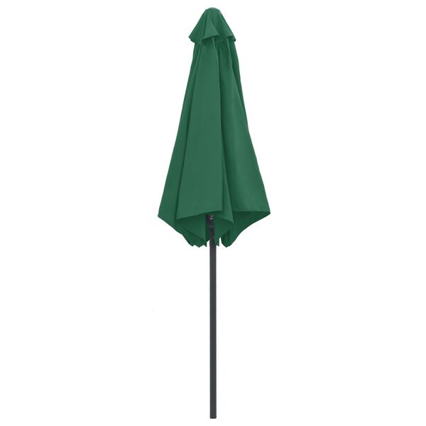 vidaXL haveparasol med aluminiumstang 270x246 cm gr&oslash;n