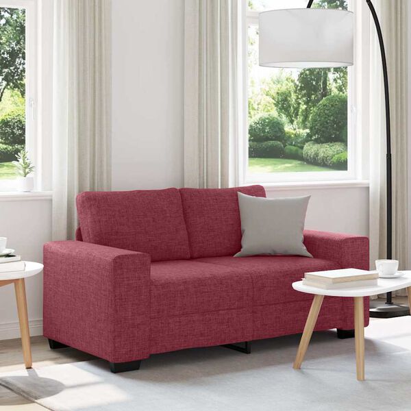 vidaXL 2-personers sofa 120 cm stof vinrød