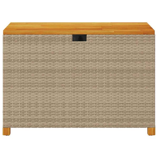 vidaXL opbevaringsboks til haven 110x55x63 cm polyrattan akacie beige