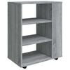 vidaXL rullebord 60x35x75 cm konstrueret tr&aelig; gr&aring; sonoma-eg