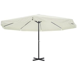 vidaXL parasol 500 cm aluminium hvid