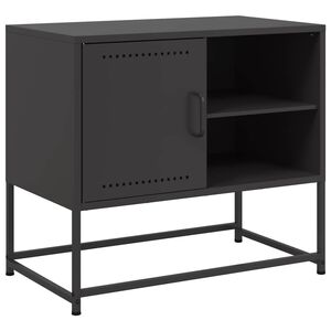 vidaXL tv-bord 68x39x60,5 cm st&aring;l sort