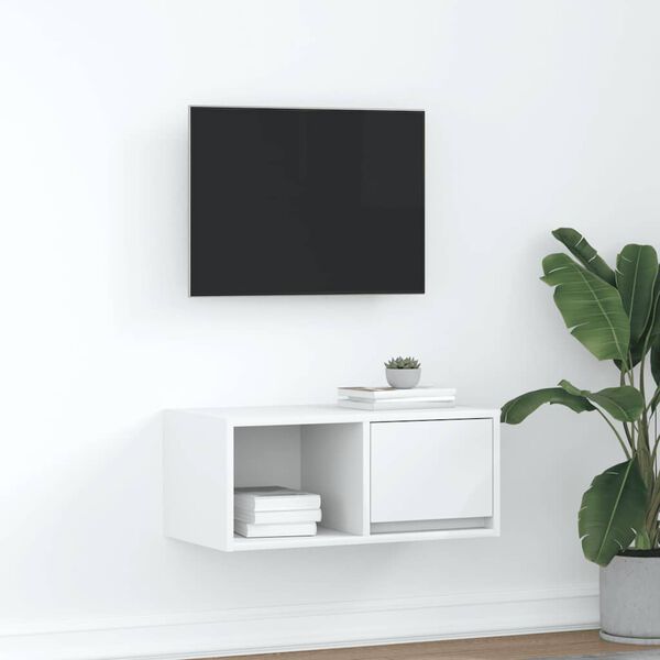 vidaXL tv-bord 60x31x25,5 cm konstrueret tr&aelig; hvid