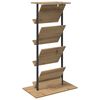 vidaXL Magasin Rack Artisan Egetr&aelig; 68 x 40 x 123.5 cm Konstrueret tr&aelig;