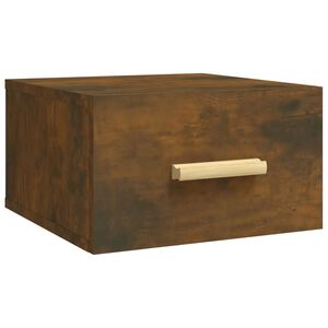 vidaXL v&aelig;gh&aelig;ngt sengebord 35x35x20 cm r&oslash;get egetr&aelig;sfarve