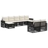 vidaXL Havesofa S&aelig;t 9 stk. Sort og Cremehvid polyrattan