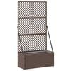 vidaXL Have Trellis Planter Brun 70 x 30 x 135 cm Metal
